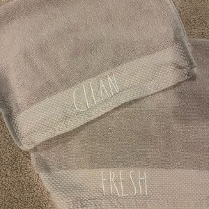 Gray and Cream Towels